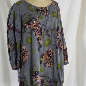 Floral L/XL Women's tunic/blouse